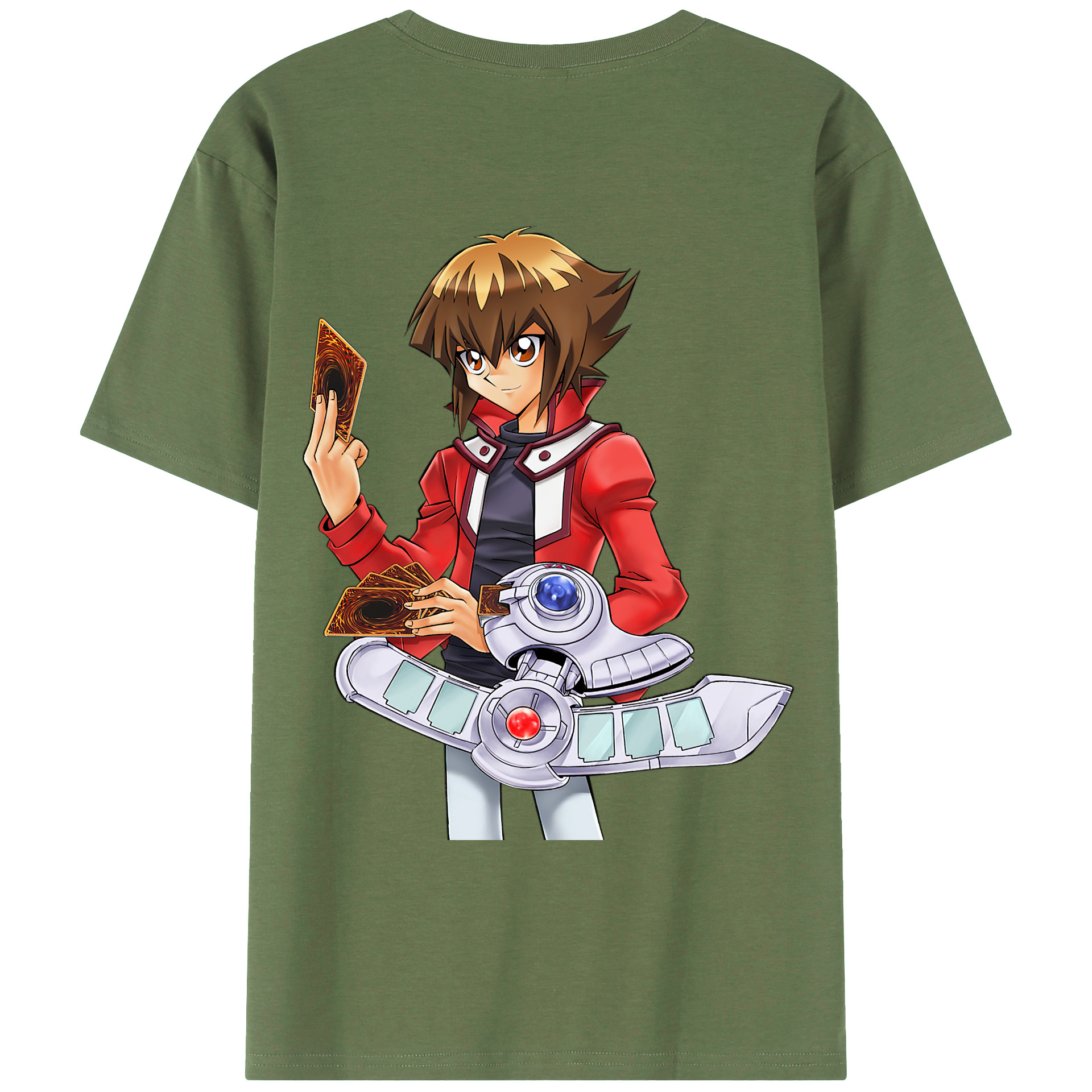 （画像用） 遊☆戯☆王 Yu-Gi-Oh! 綿100％ メンズ半袖Tシャツ（バックプリント） 通気性